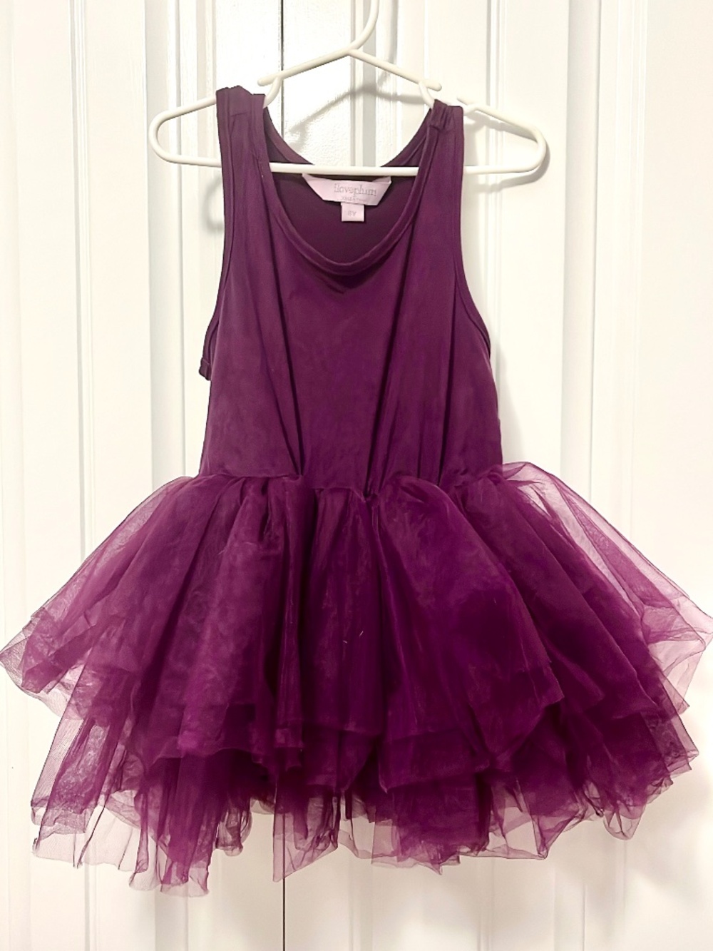 ILovePlum suede tutu dress-plum color